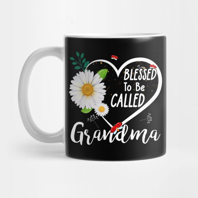 Blessed To Be Called Grandma Tee Proud Grandma Shirt Womens Funny Letters Printed Grandmother by Otis Patrick